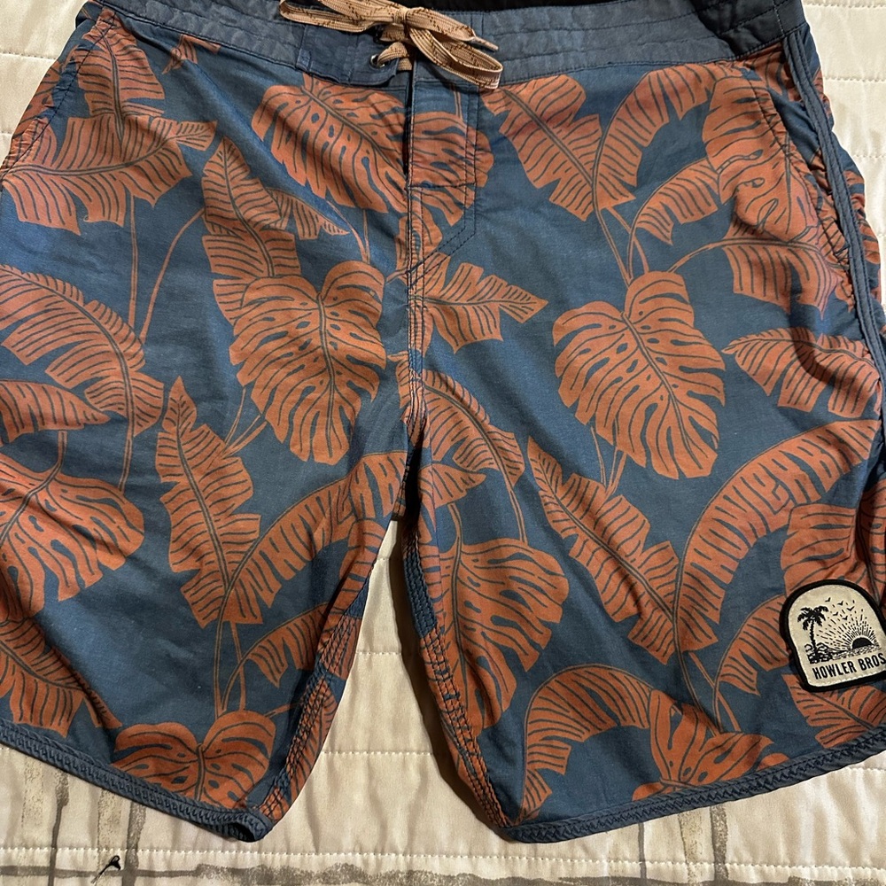 Men's Howler Brothers, size 32 swim board shorts.